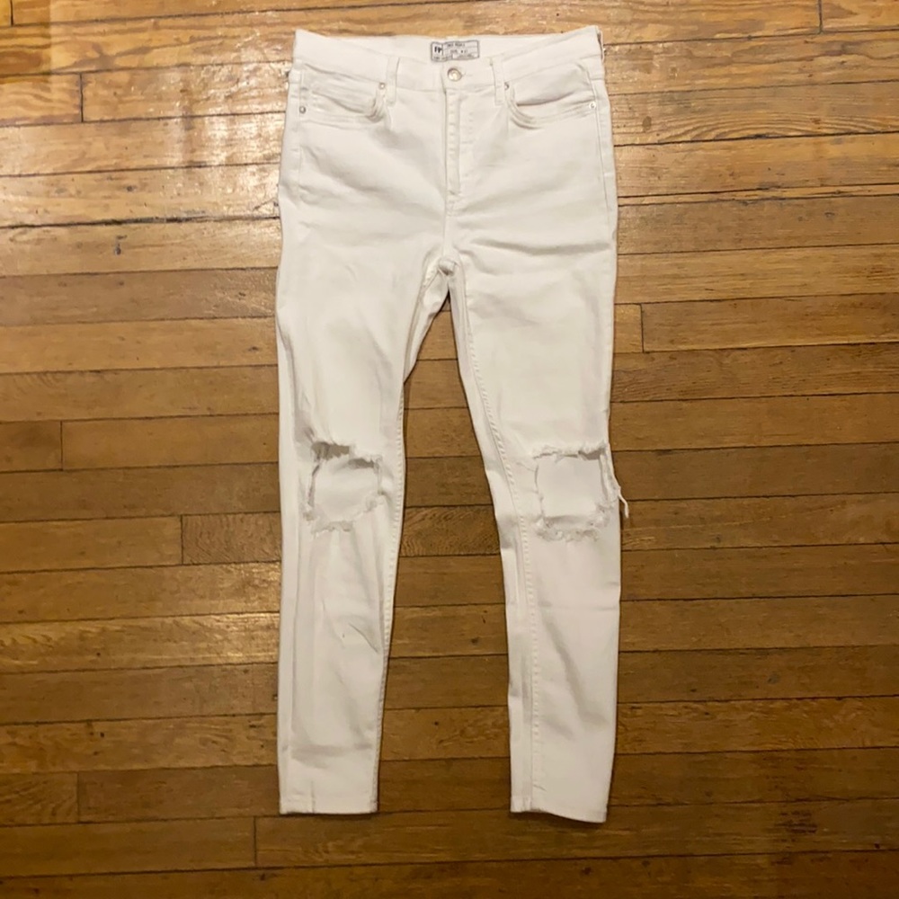 Free People White Jeans
